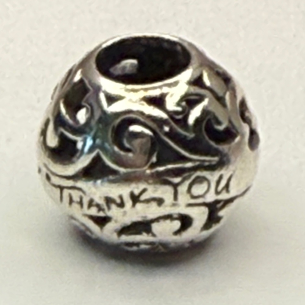 Chamilia “Thank You” Sterling Silver Openwork Bead
